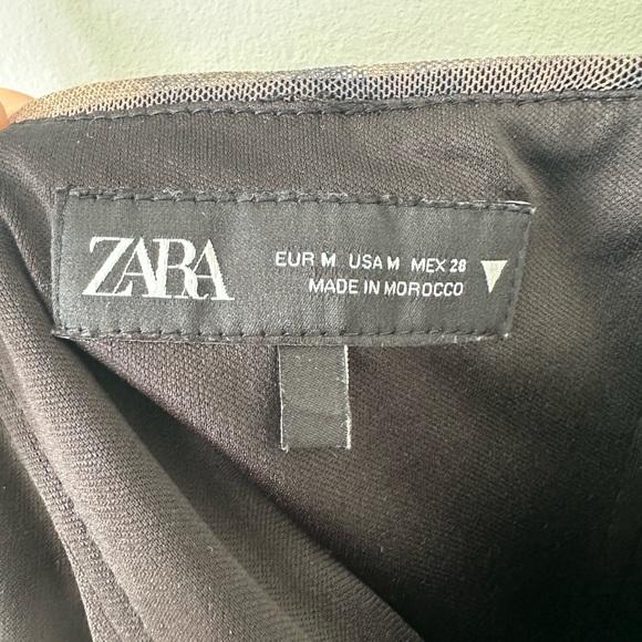Zara Brown Ruched Crop Camisole - Picture 7 of 10
